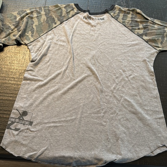 Flag Nor Fail Gray and Camouflage Raglan Shirt - Picture 4 of 4